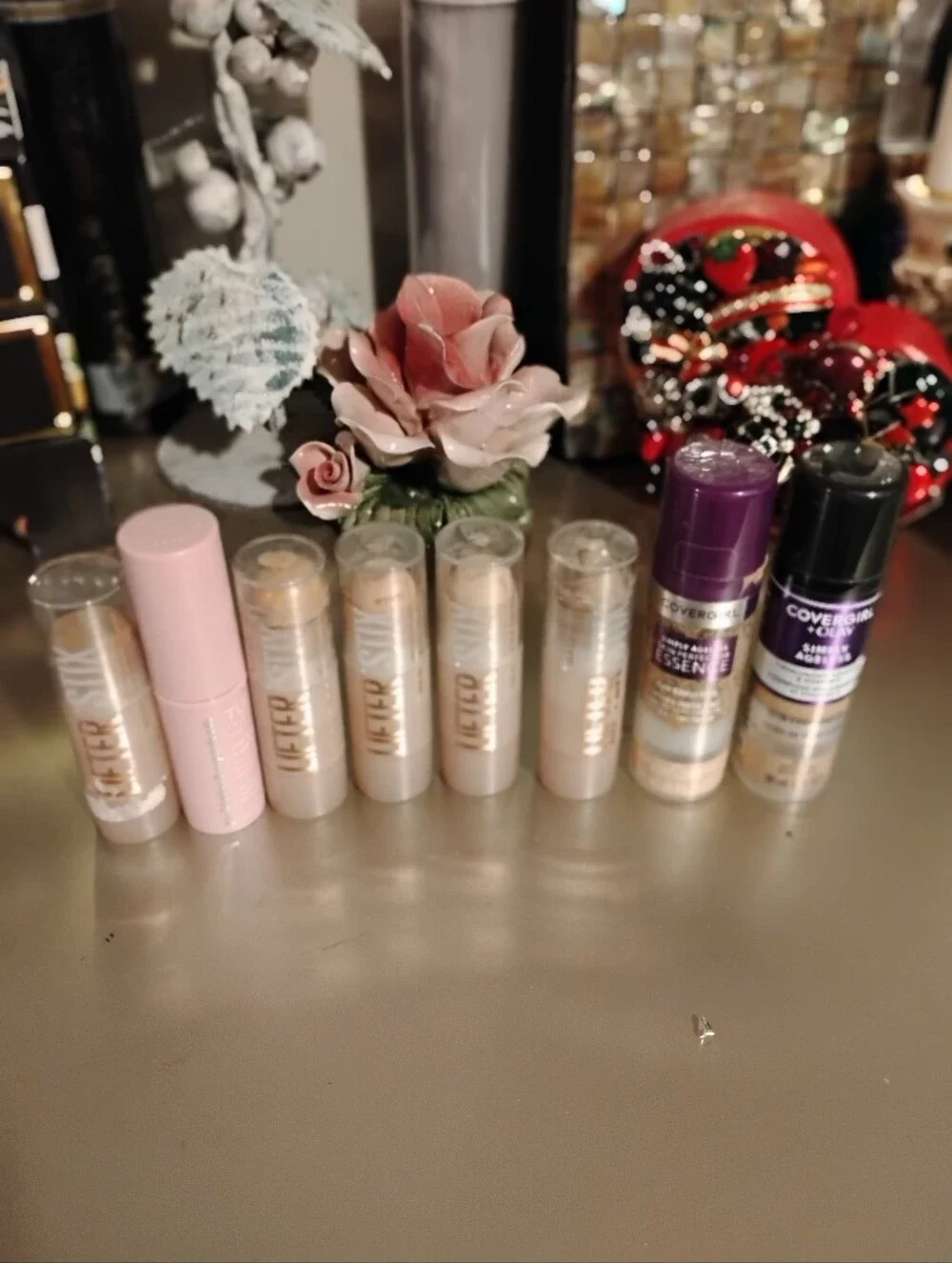 CoverGirl & Flower Brand Neutral Concealer and Primer Bundle - Pink, Beige, Tan